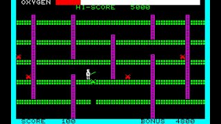 Sharp MZ-700 Game: Manik Panik | Space Panic (1983 Solo Software)