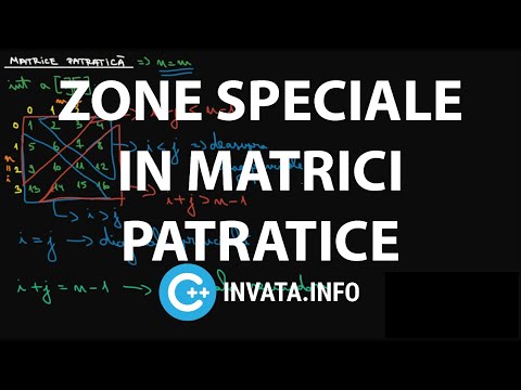 Zone speciale in matrici patratice - C++