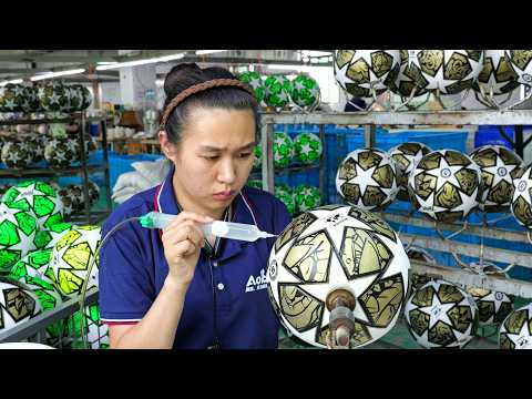 The Mass Manufacturing Craft of Soccer / Footballs in The Chinese Factory