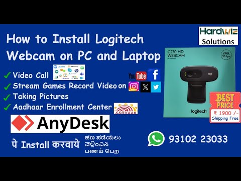 Camera And Cable Black Logitech C270 Webcam for UIDAI AADHAAR