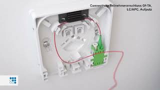 Raccordement d'abonné en fibre optique, en saillie