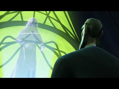 Palpatine chokes Dooku