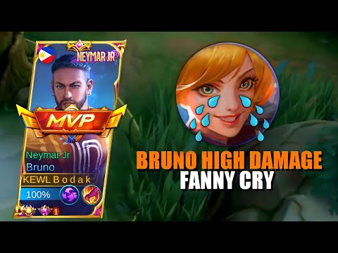 BRUNO HIGH DAMAGED HACK!!! | BRUNO BEST BUILD AND EMBLEM - MLBB