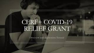 Covid 19 Relief Grant Application Tutorial