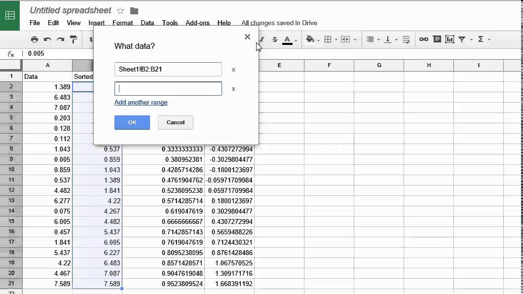 Normal probability plot