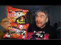 THE 3X SPICY NUCLEAR FIRE NOODLES CHALLENGE BULDAK 3x SPICY RAMEN NOODLES Joel Hansen