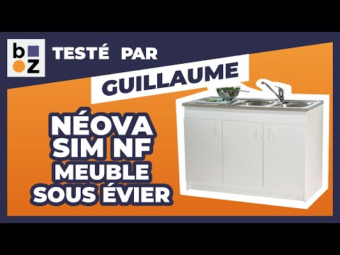 Meuble sous évier SIM NF - 120 x 60 cm - 3 portes Néova