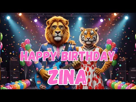 ZINA Happy Birthday Song - Happy Birthday to Zina