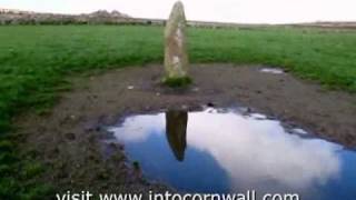 preview picture of video 'Men Scryfa, inscribed stone, Morvah near Penzance, Cornwall'