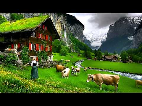 Switzerland’s Paradise: Cozy Day in Heavenly Beautiful Swiss Villages Countryside
