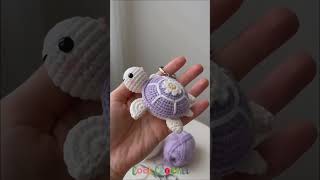 Cute tiny turtle 🐢😍 #crochet #crochetpatterns #handmade #shorts