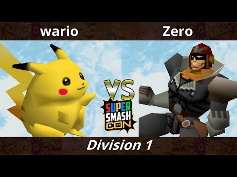 SSC 2022 Division 1 - wario (Pikachu) Vs. Zero (Captain Falcon) SSB64 Smash Bros Tournament