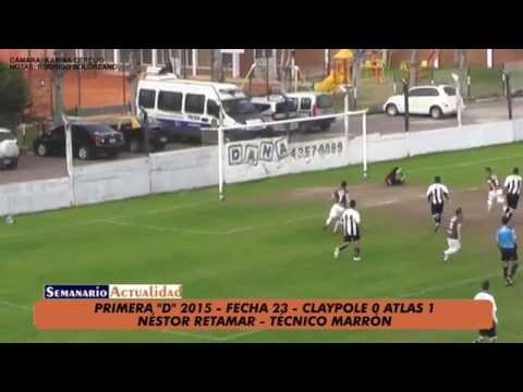 Primera D 2015   Fecha 23   Claypole 0 Atlas 1   Resumen