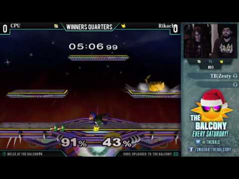 Melee @ the Balcony 74 - Winners Quarters ft. CPU (Falco) VS Rikachu (Pikachu)