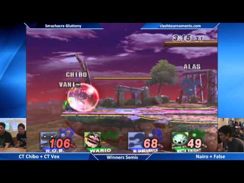 Smashacre Gluttony - CT Chibo + CT Vex vs Nairo + False - Winners Semis - SSBB