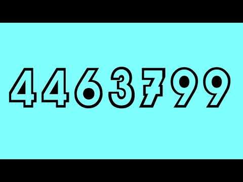 Colorful Numbers 0 to 5000000 (HD)
