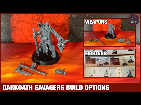 DARKOATH SAVAGERS BUILD OPTIONS - See All The Weapons, Parts, and Poses - Warcry Red Harvest Warband