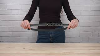 Ремінь жіночий шкіряний Grande Pelle 11234 сірий