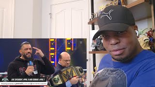 FULL SEGMENT – Reigns and Rhodes come face to face before WrestleMania: SmackDown | Reaction!