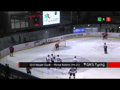 Skrót meczu GKS Tychy - TMH Polonia Bytom 15:1 (1:0, 7:0, 7:1)