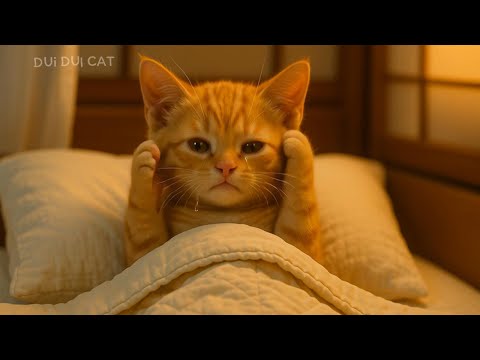 Scared of Thunder, Dui Dui Cat Finds Comfort in Mama’s Love 🌧️💕 #cat #funnycats #funny #cute