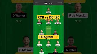 Bangalore vs Delhi Dream11 Team |RCB vs DC Dream11 Prediction, BLR vs DC Dream11 Team Of Today Match