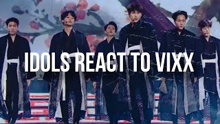 EXO, BTS, Seventeen, Wanna One, Red Velvet react to VIXX 빅스 &quot;Shangri-La (Wind of Starlight)&quot; in 2017