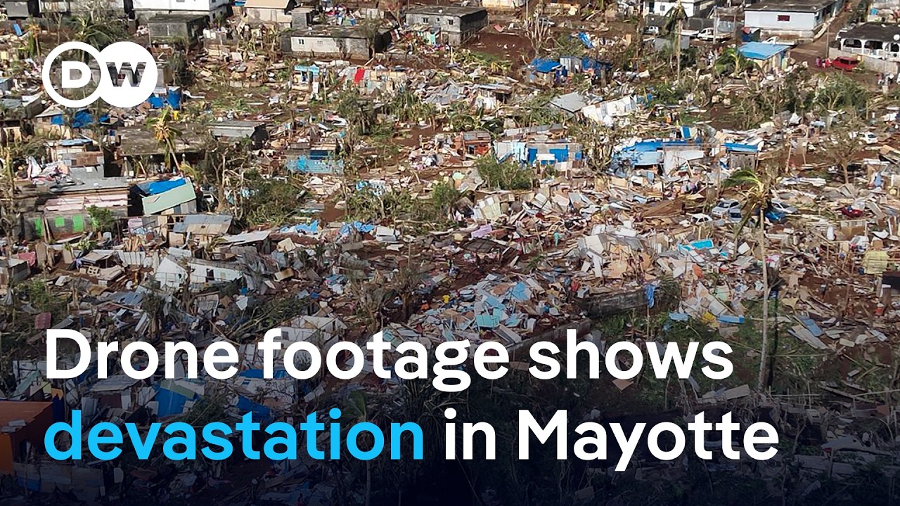 Mayotte: Drone footage shows extent of devastation caused by deadly Cyclone Chido | DW News