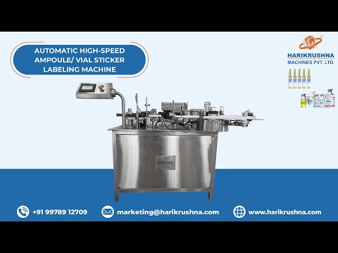 Automatic High-Speed Ampoule and Vial Sticker Labelling Machine