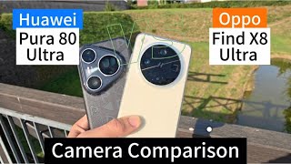 Huawei Pura 80 Ultra vs Oppo Find X8 Ultra - Camera Comparison | Red Maple vs Colour Spectrum