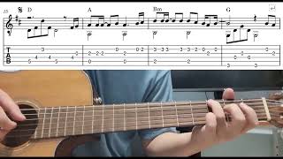 海闊天空 Hai Kuo Tian Kong - Beyond 指彈吉他谱 - Easy Fingerstyle Guitar Playthrough Tutorial Lesson With Tab