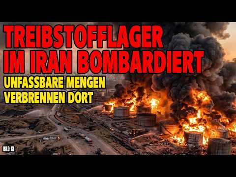 Treibstofflager im Iran bombardiert - Unfassbare Mengen verbrennen dort