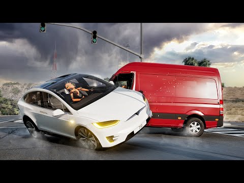 Satisfying Car Crash Game BeamNG Drive - HIGH SPEED JUMPS #7 