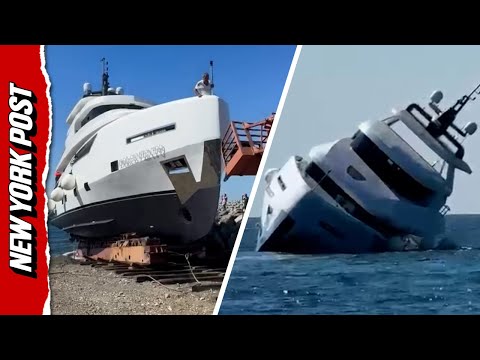 Brand New $1M Luxury Yacht Tips Over and SINKS Just Minutes After Launching