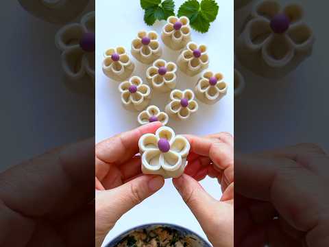 🌼flower  types of momos shape🍥🥟🍡#shorts