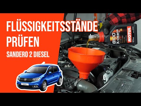 Die Flüssigkeitsstände prüfen Sandero 2 1.5 dCi  📏