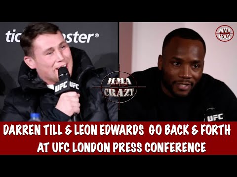 Darren Till & Leon Edwards heated exchange highlights at UFC London Press Conference