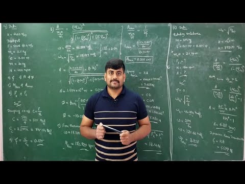 Lecture 7 - Problems on forced vibration #2 - Module 2 - Mechanical Vibrations by GURUDATT.H.M