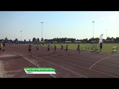 Girls U10 70m Heat 3 - 2019 State Track and Field Championships // LAVicTV
