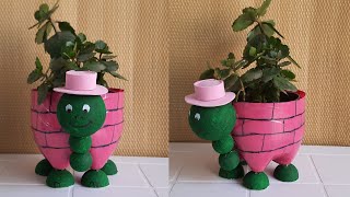 Tartaruga feita com Garrafa Pet - [Reciclagem com o Passo a Passo]🐢