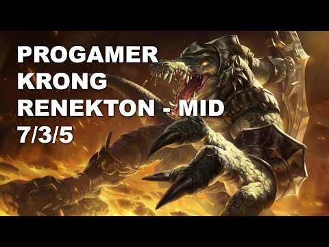 Progamer KronG Mid Renekton vs Fizz - KR Challenger Rank Game