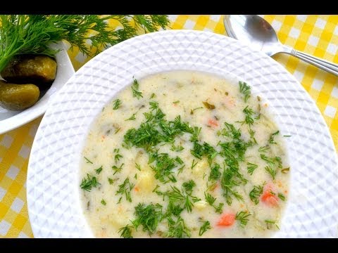 Zupa ogórkowa z ziemniakami zabielana - Jak zrobić - [Smakowite Dania]
