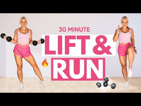30 MIN LIFT & RUN WORKOUT WITH DUMBBELLS | Lose Fat & Tone Up!