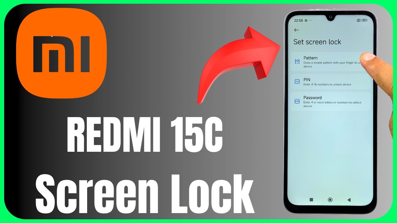 🔒 Redmi 15C Screen Lock Settings 😱 | PIN, Pattern & Password Setup 📱🔥