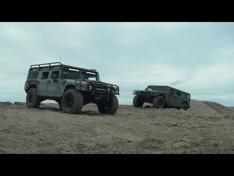 MILITARY H1 HUMMERS OFFROADING!