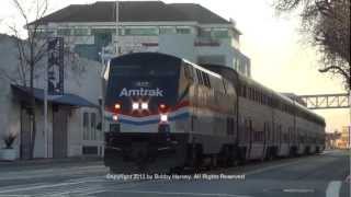 preview picture of video 'Amtrak Heritage 822 in Jack London Square, Oakland, CA 2/20/13'