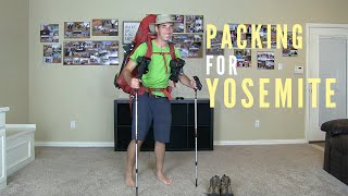 Packing for Yosemite Backpacking Trip