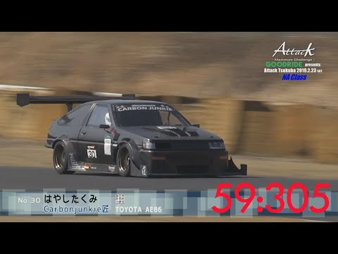 Attack Tsukuba 2019-0223「はやしたくみ//Carbonjunkie匠」AE86