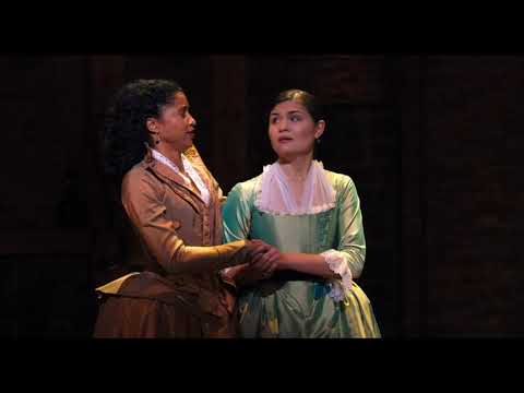 Screenshot from Take a Break lyrics video by Phillipa Soo, Anthony Ramos, Lin-Manuel Miranda & Renée Elise Goldsberry