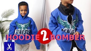 How To Make A Bomber Jacket The Easy Upcycle Way!! | BlueprintDIY